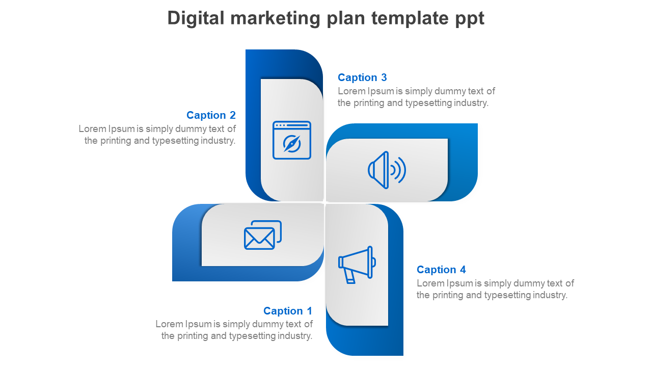 digital marketing plan template ppt-blue